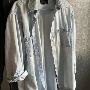 Casual Denim shirt, size Medium,  Men's, Long Sleeve, button up relaxed vintage